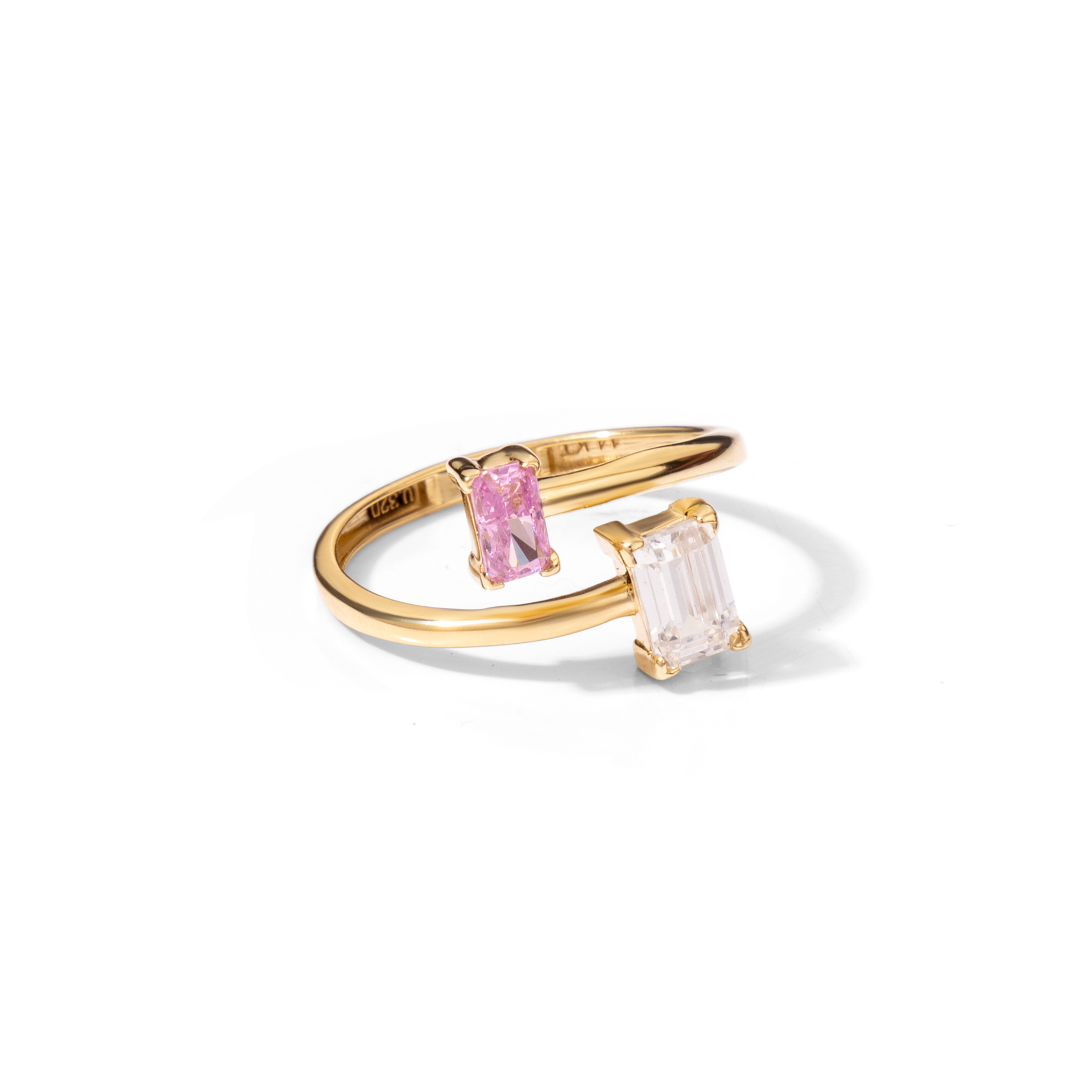 Anillo cuadrado dúo