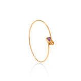 Twin Heart Open Cuff Bracelet