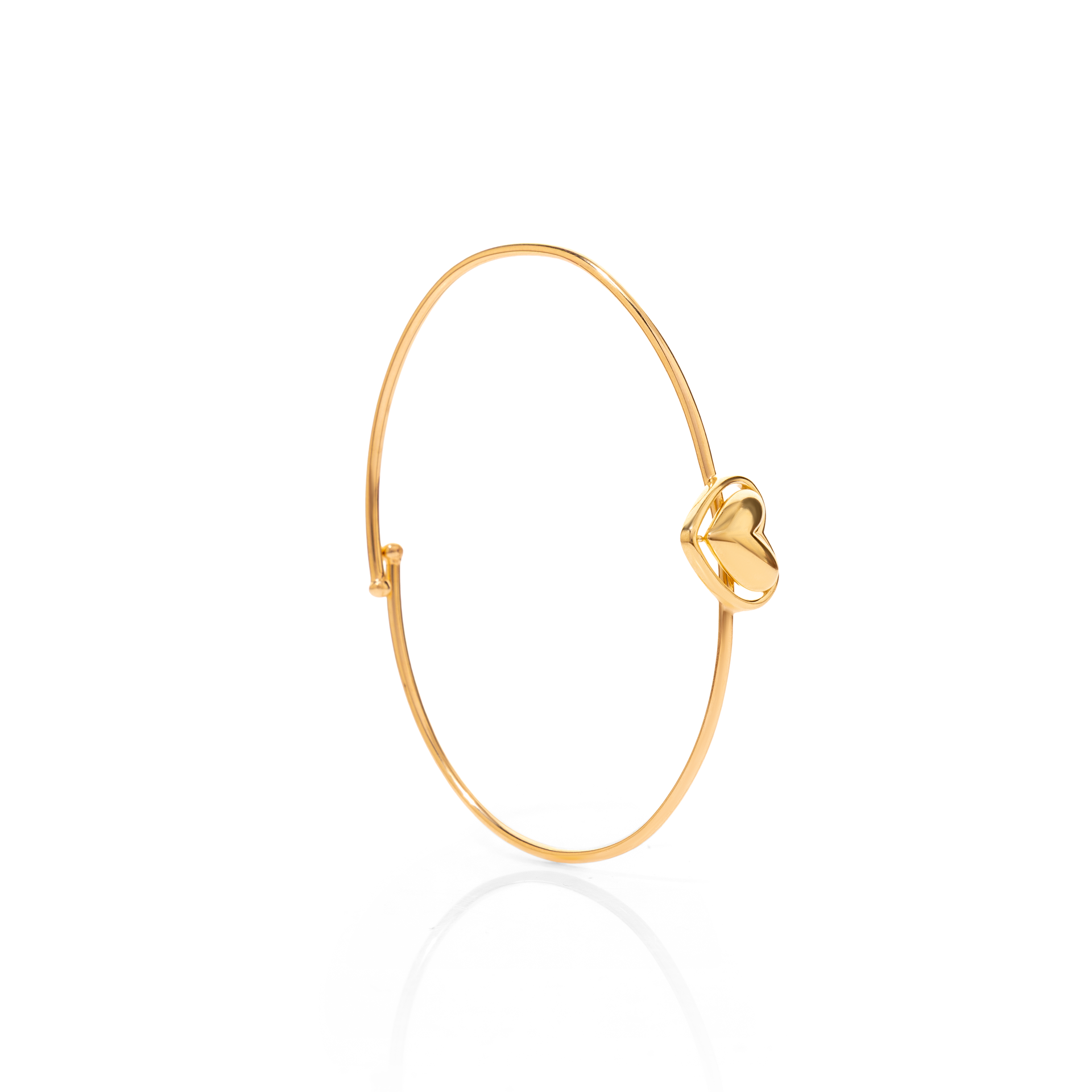 Diamond Pavé Heart Quad Cuff Bracelet