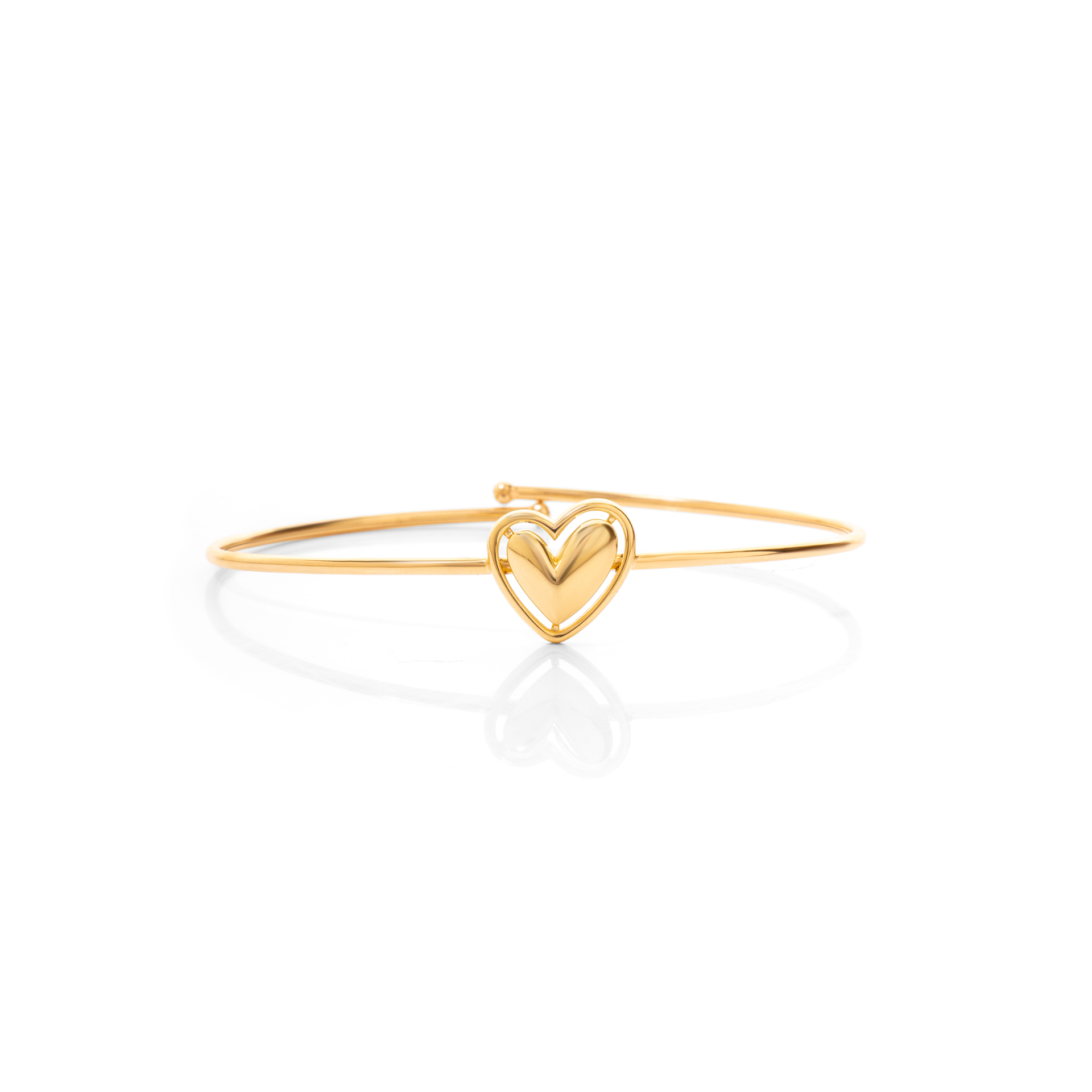 Diamond Pavé Heart Quad Cuff Bracelet