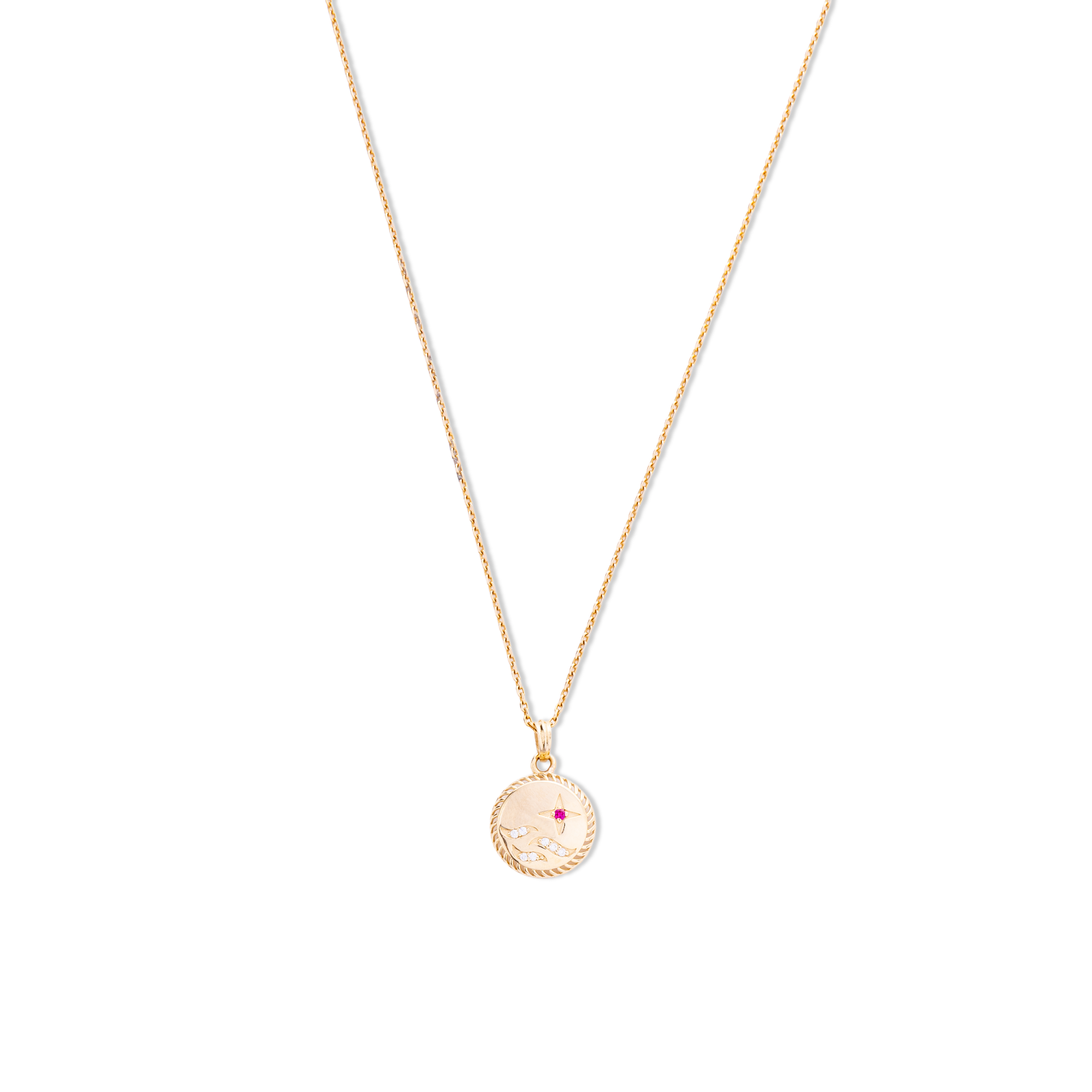 Braided Star Coin Pendant