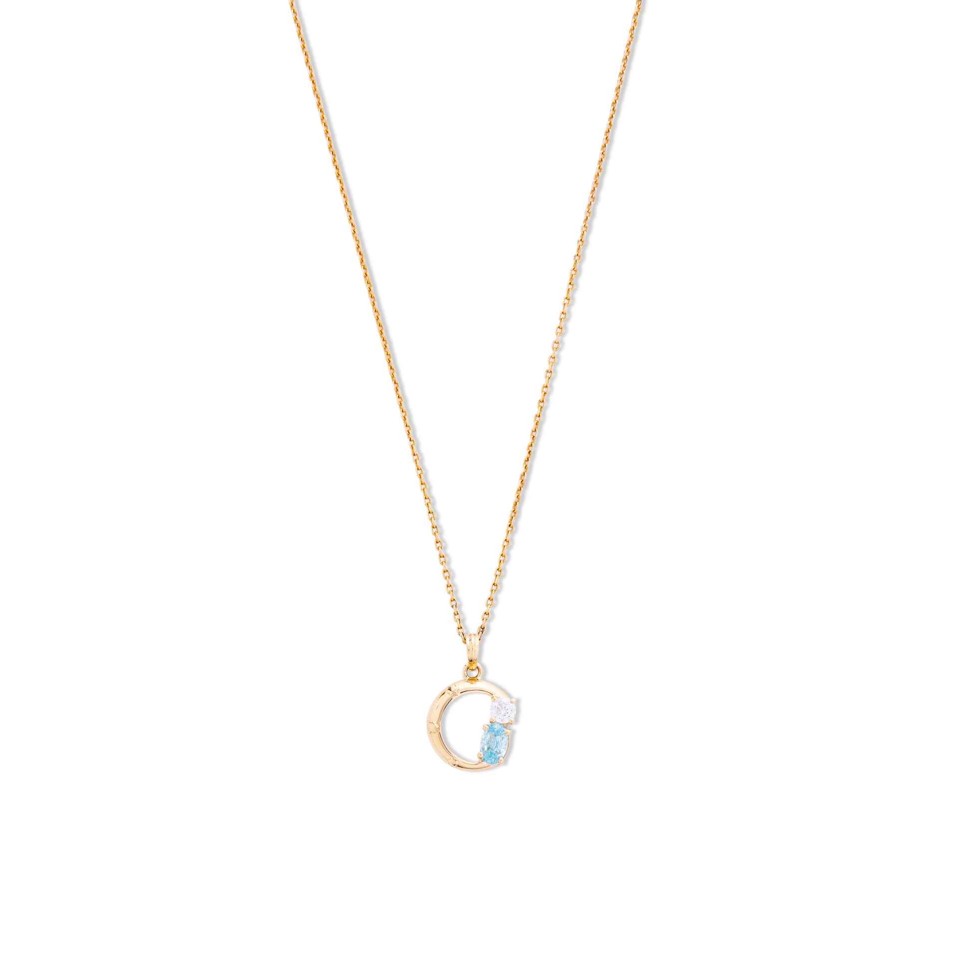 Twin Stone Circle Pendant