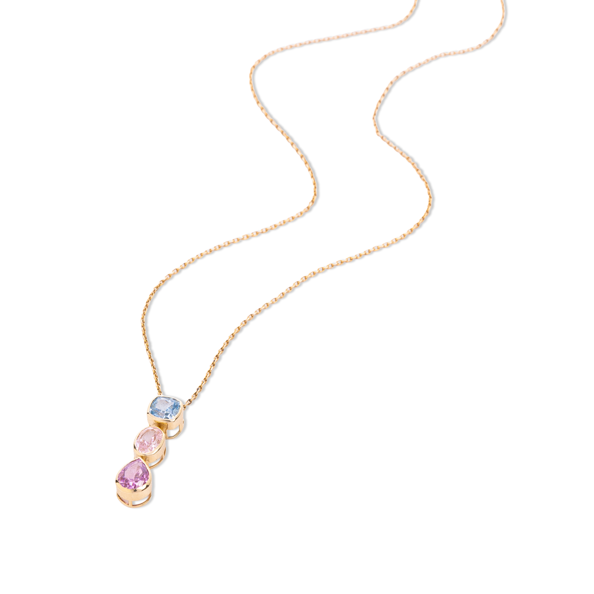 Triple Stone Line Pendant