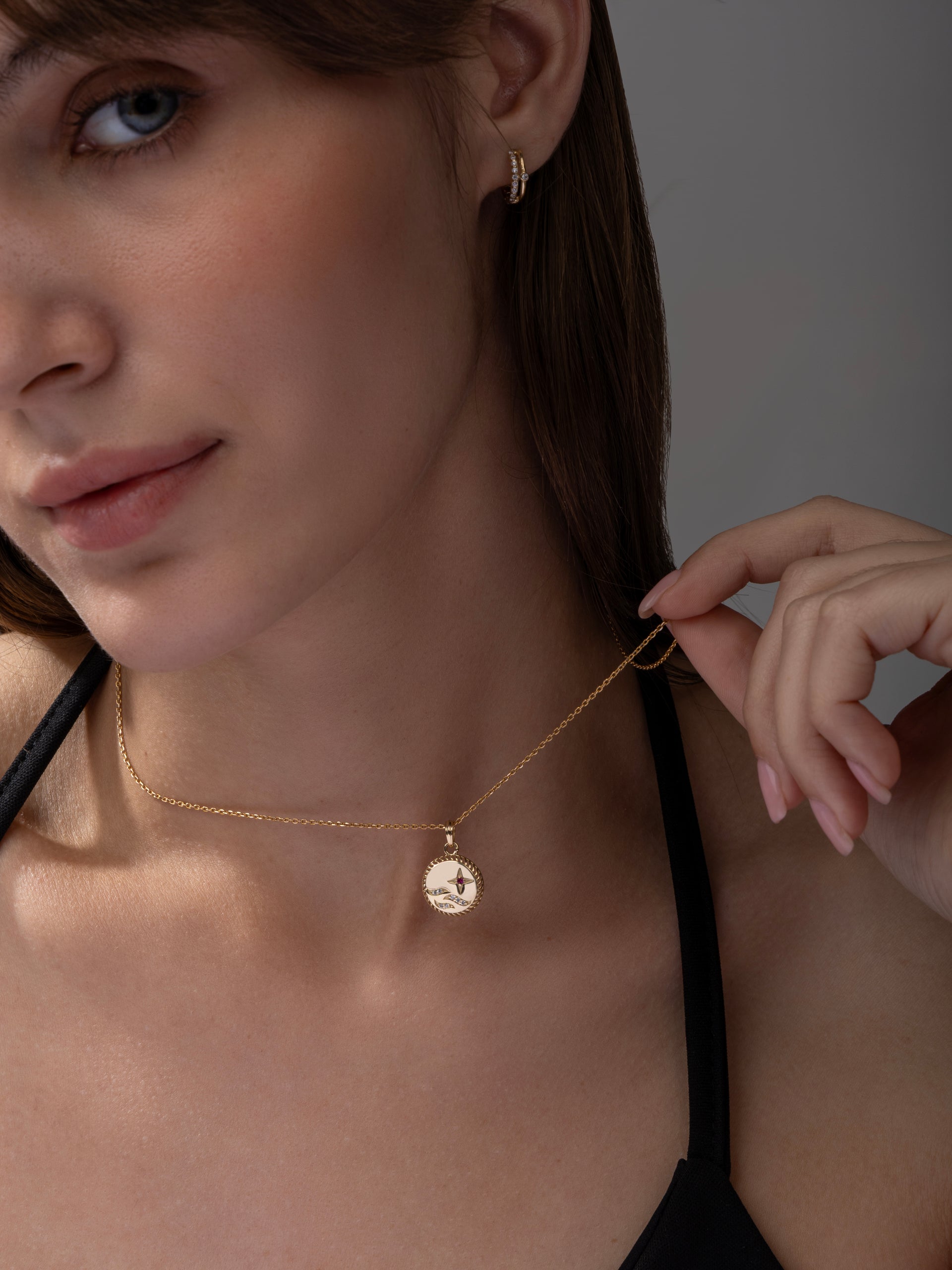 Braided Star Coin Pendant