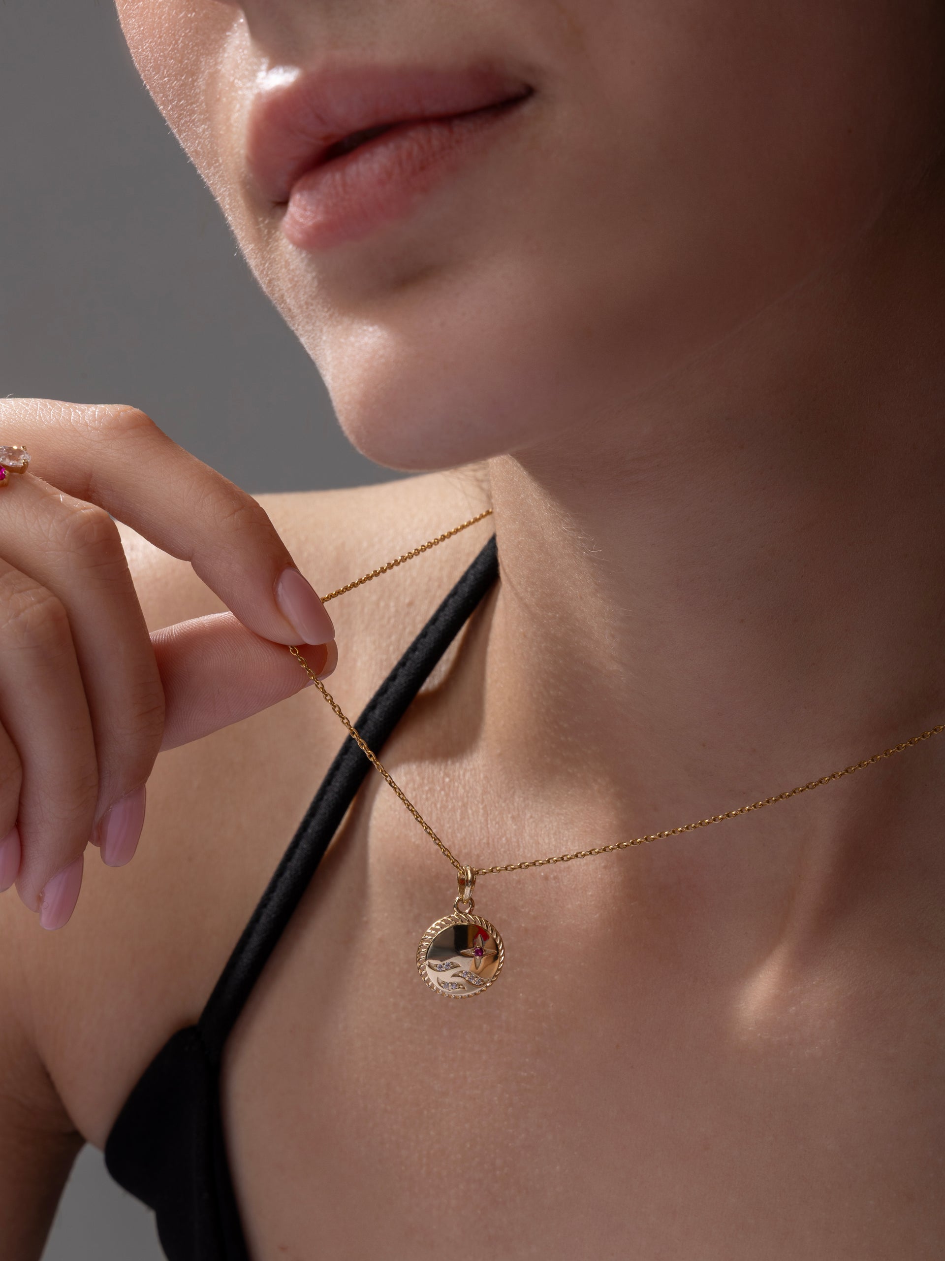 Braided Star Coin Pendant