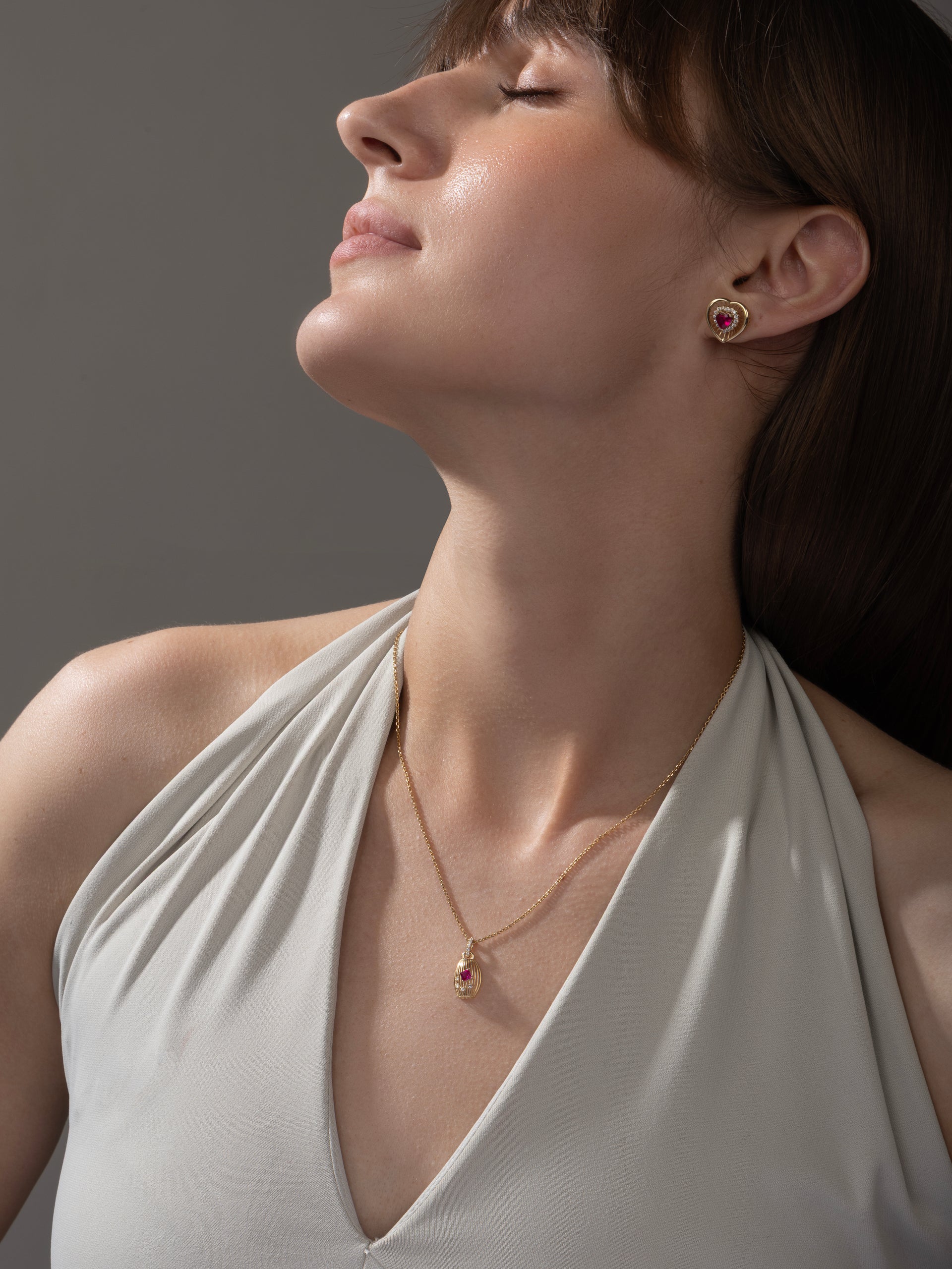 Caged Oval Pendant