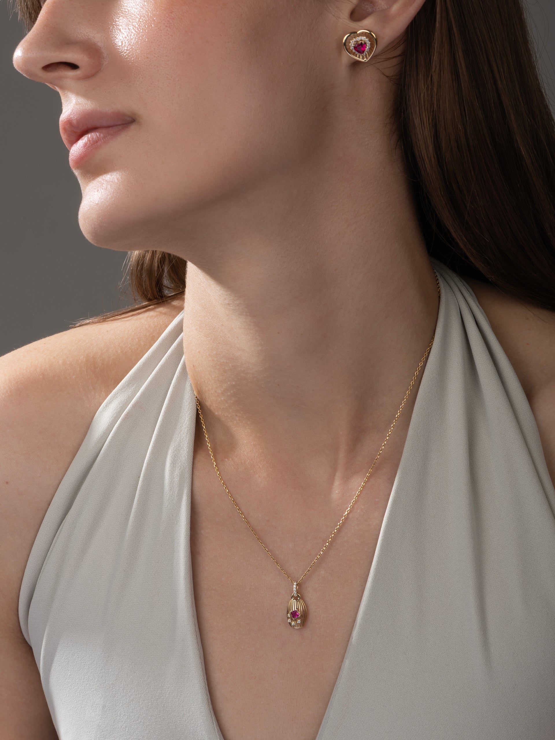 Caged Oval Pendant