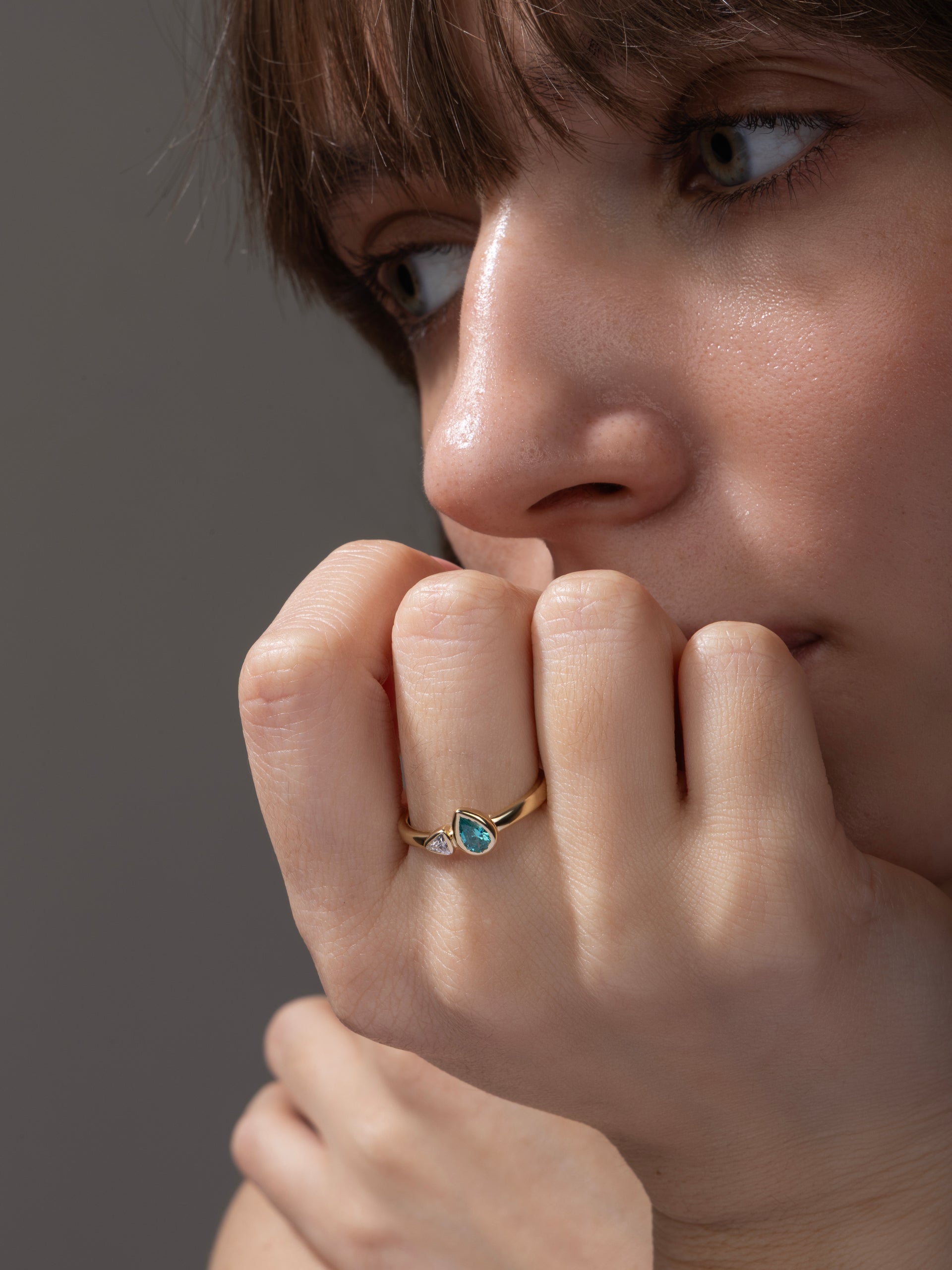 Twin Pear Ring