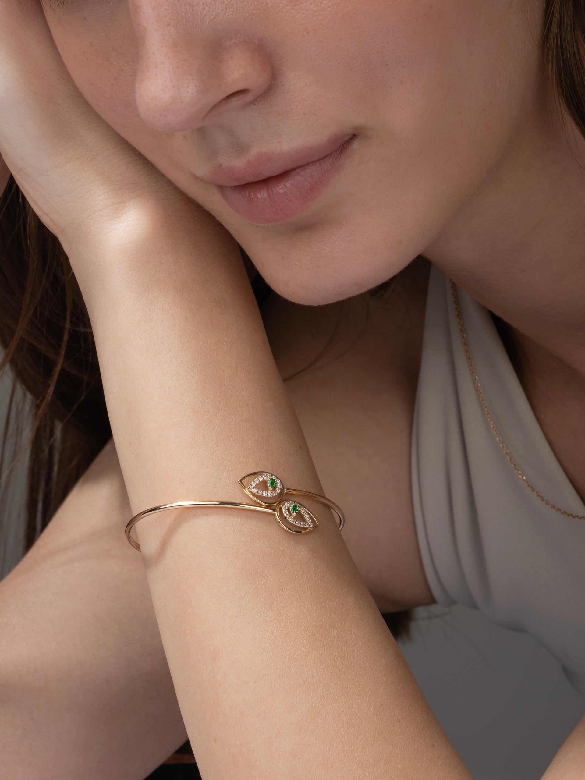 Emerald Blink Cuff