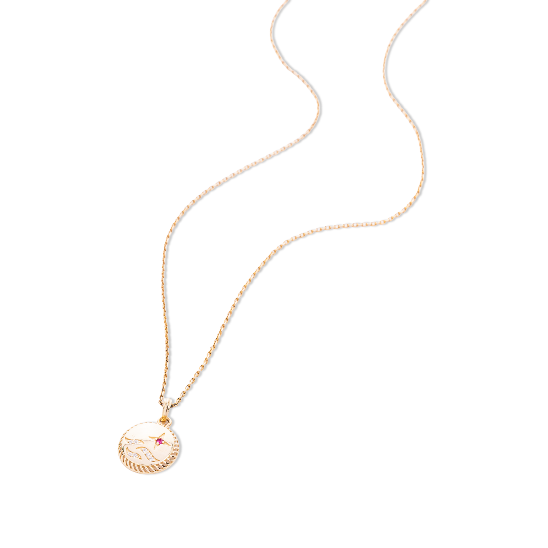 Braided Star Coin Pendant